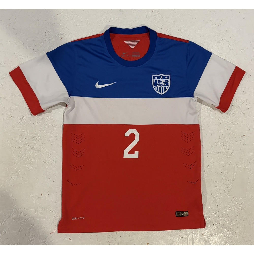 Nike USA Soccer Jersey Bomb Pop 2014 Yedlin Mens S World Cup USMNT Shirt